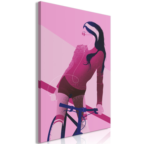 Tablou Woman on Bicycle (1 Part) Vertical 40 x 60 cm