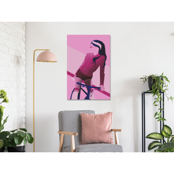 Tablou Woman on Bicycle (1 Part) Vertical 40 x 60 cm