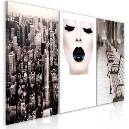 Tablou Faces of City (3 Parts) 60 x 30 cm-01