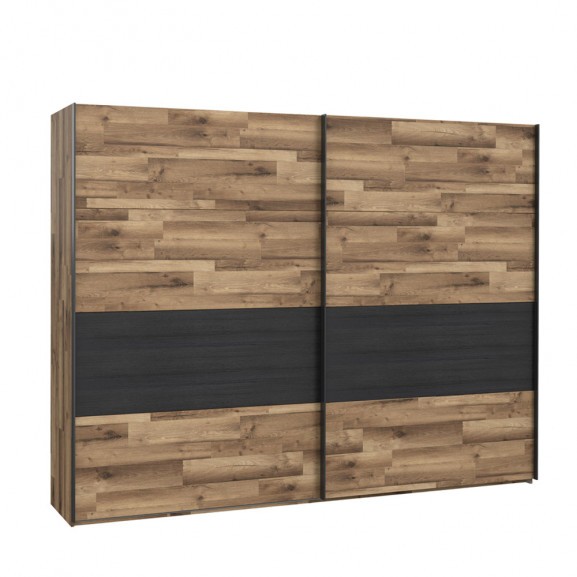 Poze Dulap Jakarta, Stejar Negru si Stejar Structurat, 270 Cm