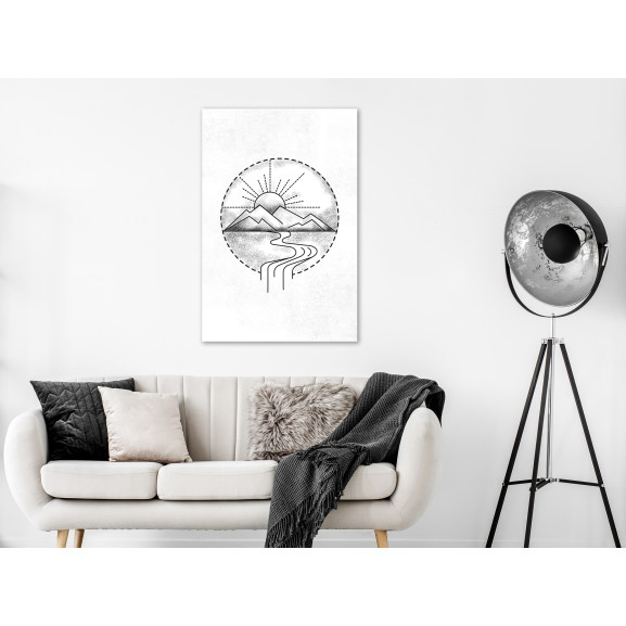 Tablou mountain drawing (1 part) vertical 40 x 60 cm