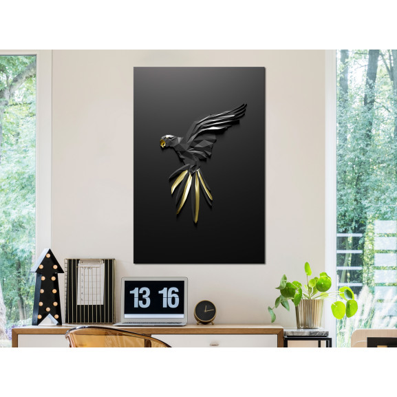 Tablou Black Parrot (1 Part) Vertical 40 x 60 cm