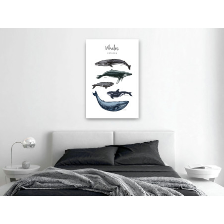 Tablou Whales (1 Part) Vertical 40 x 60 cm-01