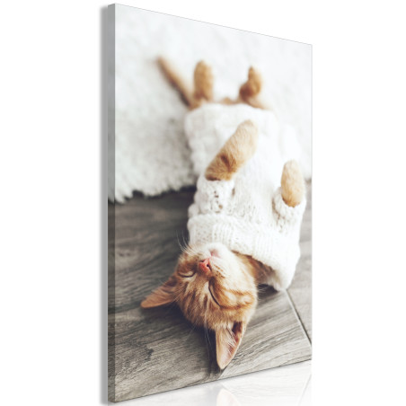 Tablou Lazy Cat (1 Part) Vertical 40 x 60 cm-01