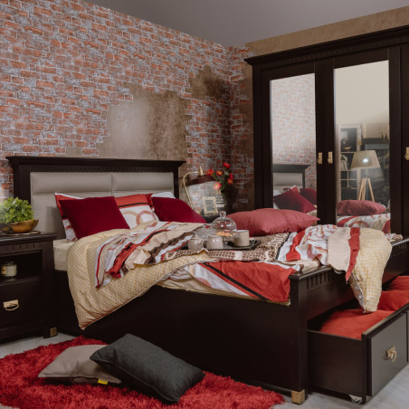 Set Dormitor Saint Tropez, Negru, Pat 180 Cm-01