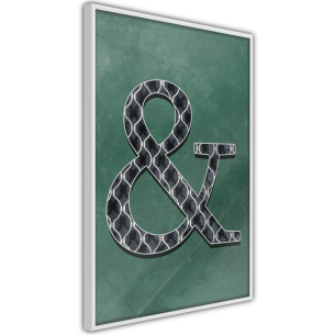 Poster Ampersand on Green Background