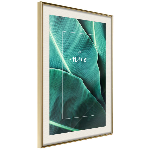 Poster Banana Leaves with a Message (Green)