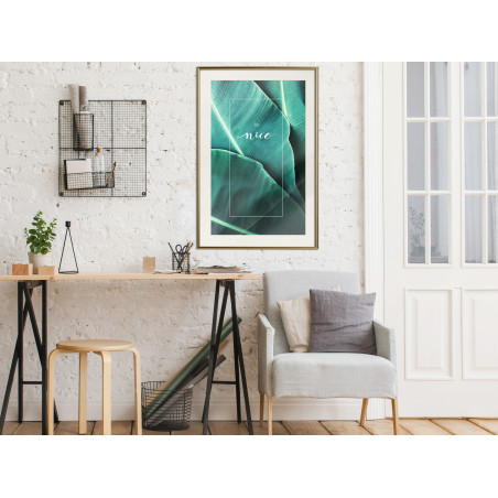 Poster Banana Leaves with a Message (Green)-01