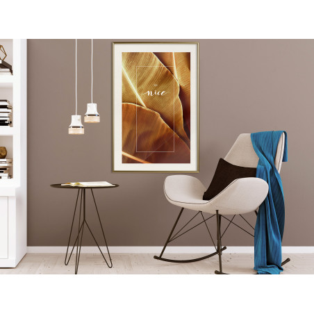 Poster Banana Leaves with a Message (Sepia)-01