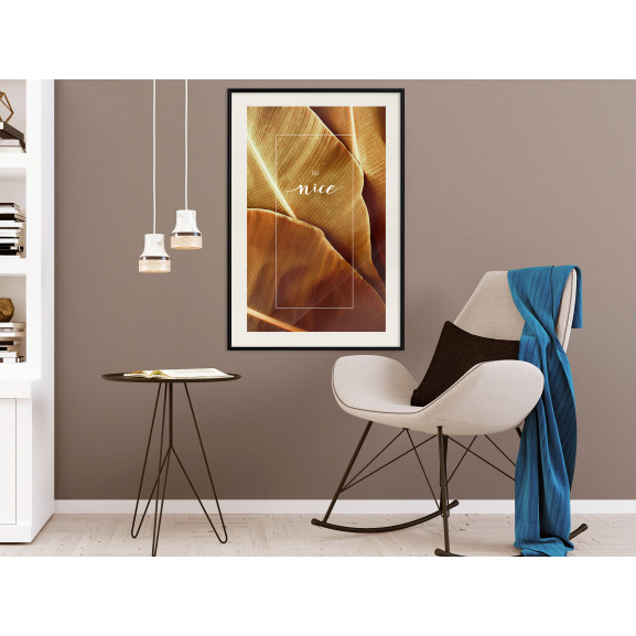 Poster Banana Leaves with a Message (Sepia)