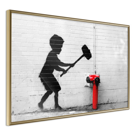 Poster Banksy: Hammer Boy-01