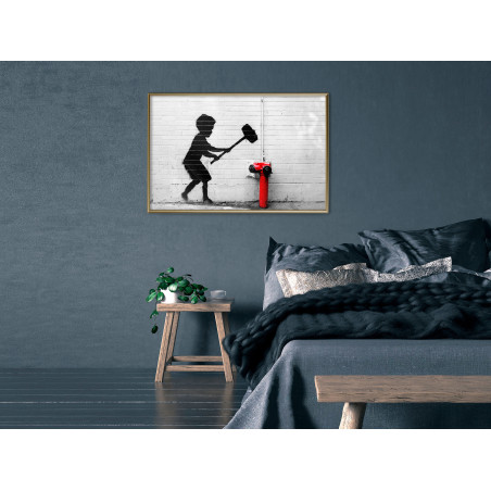 Poster Banksy: Hammer Boy-01