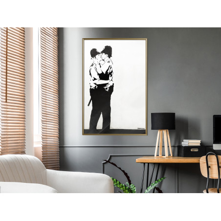 Poster Banksy: Kissing Coppers II-01