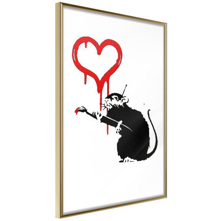 Poster Banksy: Love Rat-01