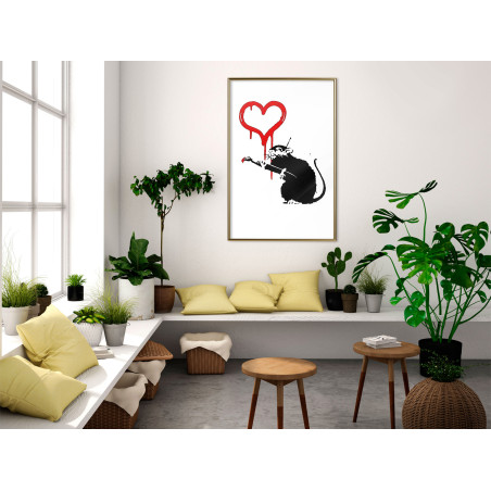 Poster Banksy: Love Rat-01