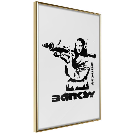 Poster Banksy: Mona Lisa with Bazooka I-01