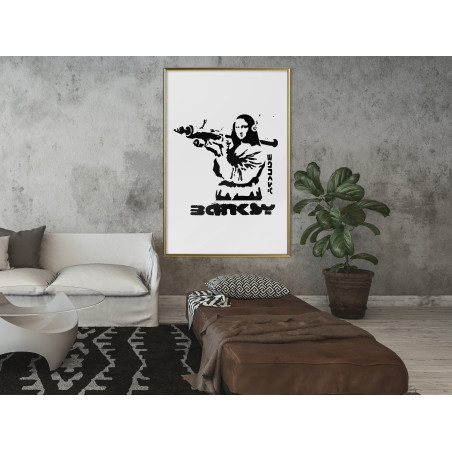 Poster Banksy: Mona Lisa with Bazooka I-01