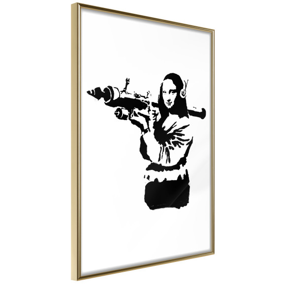 Poster Banksy: Mona Lisa with Bazooka II