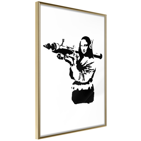 Poster Banksy: Mona Lisa with Bazooka II-01