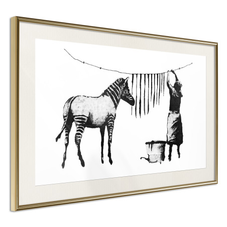 Poster Banksy: Washing Zebra Stripes-01