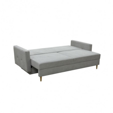 Canapea extensibila Cassandra, 3 locuri, Gri, cu lada, 2160 x 740 x 1000 mm.-01