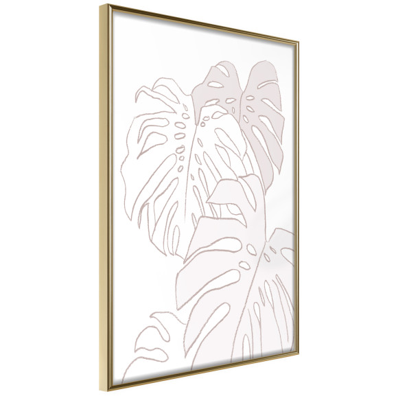 Poster Beige Leaves