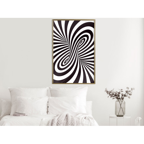 Poster Black and White Swirl