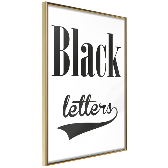 Poster Black Lettering