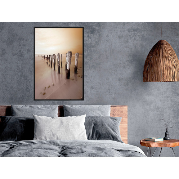 Poster Breakwater in Sepia