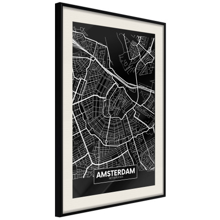 Poster City Map: Amsterdam (Dark)-01