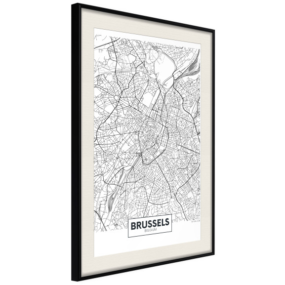 Poster City map: Brussels