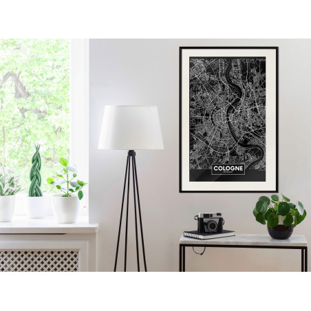Poster City Map: Cologne (Dark)-01