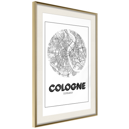 Poster City Map: Cologne (Round)-01