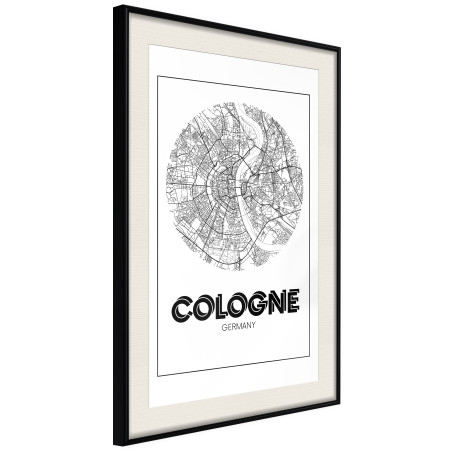 Poster City Map: Cologne (Round)-01