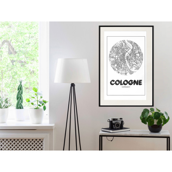 Poster City Map: Cologne (Round)