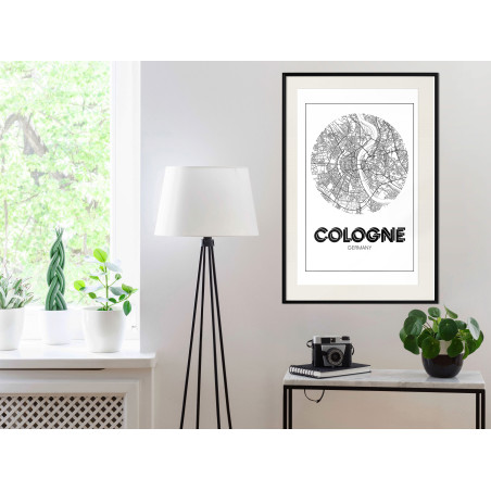 Poster City Map: Cologne (Round)-01