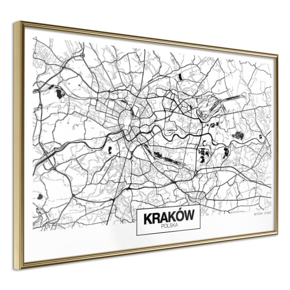 Poster City Map: Cracow