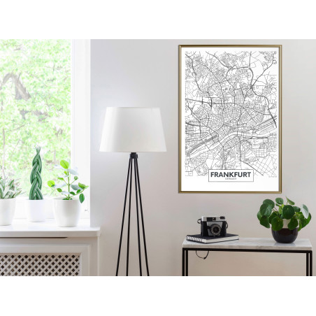 Poster City map: Frankfurt-01