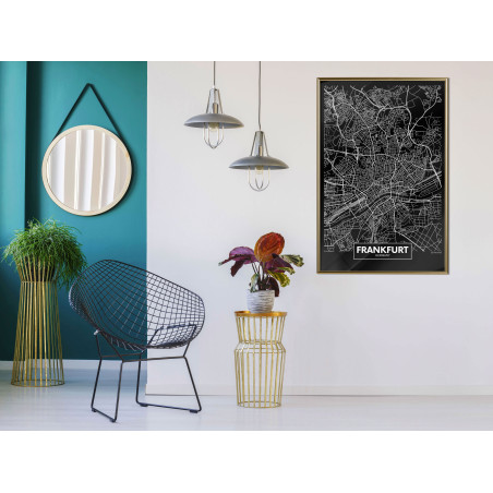 Poster City Map: Frankfurt (Dark)-01
