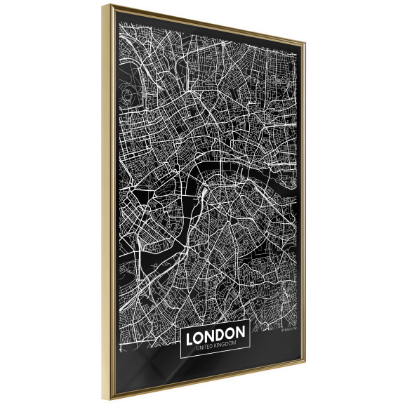 Poster City Map: London (Dark)