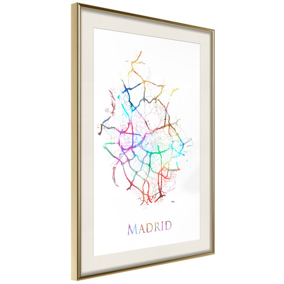 Poster City Map: Madrid (Colour)