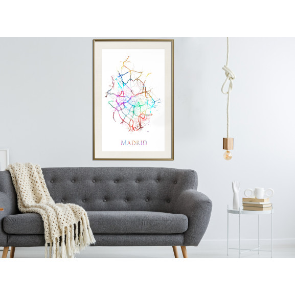 Poster City Map: Madrid (Colour)