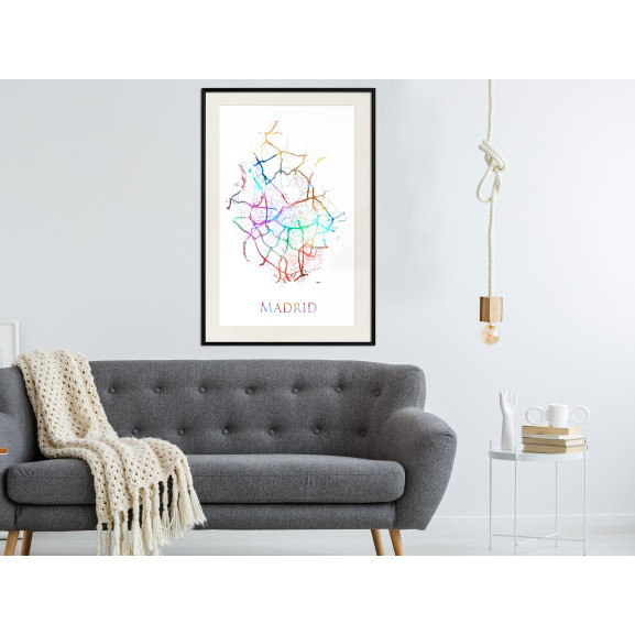 Poster City Map: Madrid (Colour)