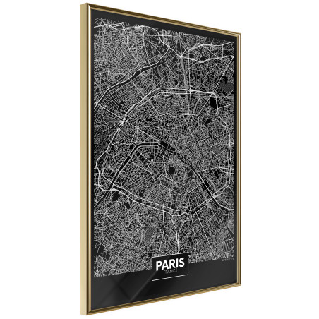 Poster City Map: Paris (Dark)-01
