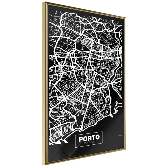 Poster City Map: Porto (Dark)
