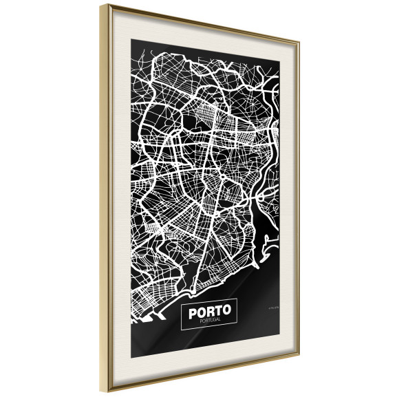 Poster City Map: Porto (Dark)