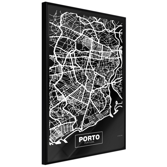 Poster City Map: Porto (Dark)