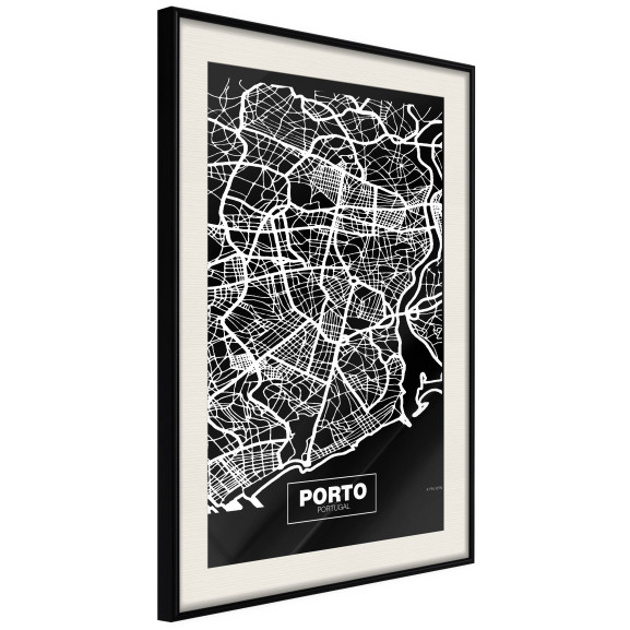 Poster City Map: Porto (Dark)