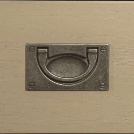 Vitrina Casablanca, 2 Usi si 2 Sertare, Crem, 115 cm-01