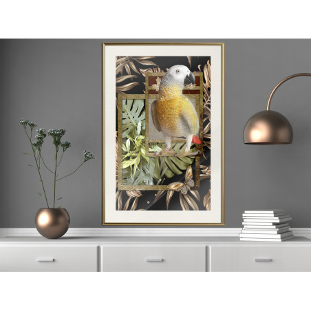 Poster Composition with Gold Parrot-01